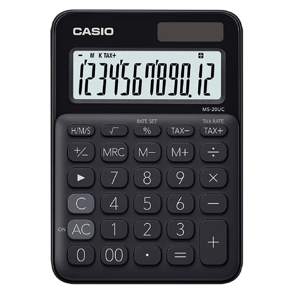 Máy Tính Văn Phòng Casio MS 20UC - BK + Bút Ngẫu Nhiên