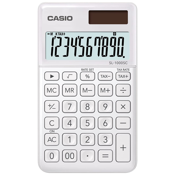 Máy Tính Văn Phòng Casio SL1000SC-WE + Bút Ngẫu Nhiên