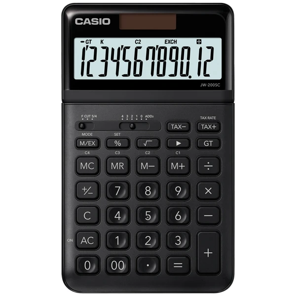 Máy Tính Văn Phòng Casio JW200SC-BK + Bút Ngẫu Nhiên