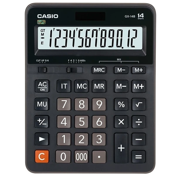 Máy Tính Văn Phòng Casio GX-14B-W-DC + Bút Ngẫu Nhiên