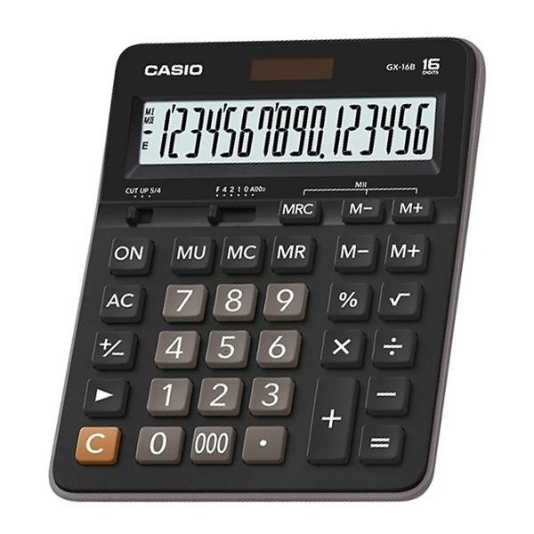 Máy Tính Văn Phòng Casio GX - 16B - W-DC + Bút Ngẫu Nhiên