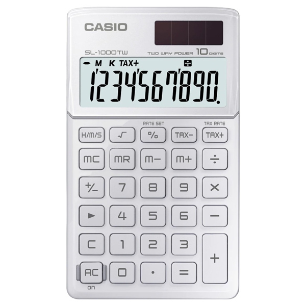 Máy Tính Văn Phòng - Casio SL-1000TW-WE + Bút Ngẫu Nhiên