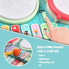 Đồ Chơi Bộ Trống Kèm Piano Vui Nhộn Drum And Piano - Peek A Boo PAB003