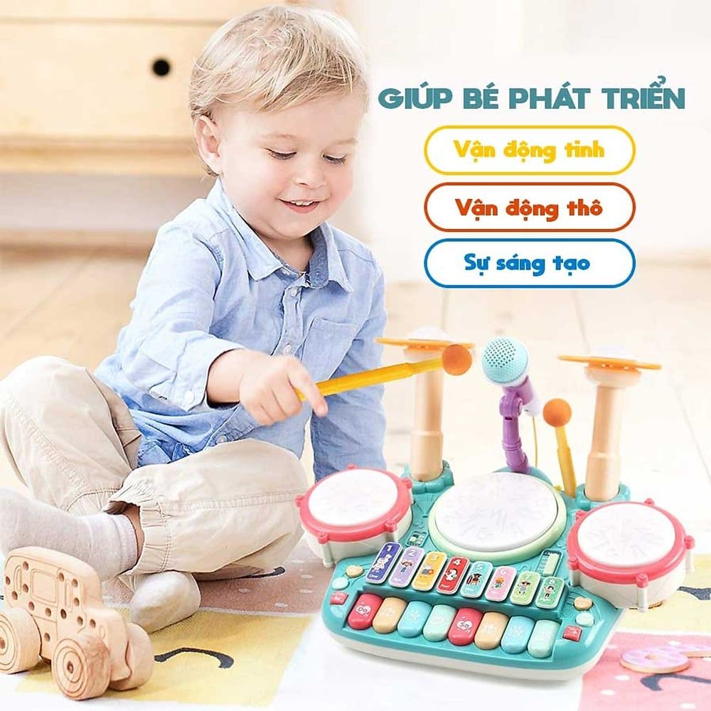Đồ Chơi Bộ Trống Kèm Piano Vui Nhộn Drum And Piano - Peek A Boo PAB003