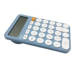 Máy Tính 12 Số Để Bàn - Deli EM124-XD - Xanh Dương Nhạt