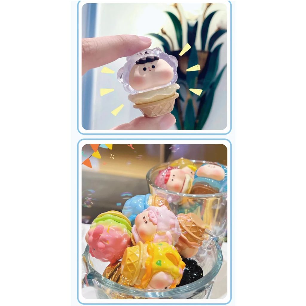Baby Three Thú Bông DUDU Animal Ice Cream Mini (Blindbox Chính Hãng)
