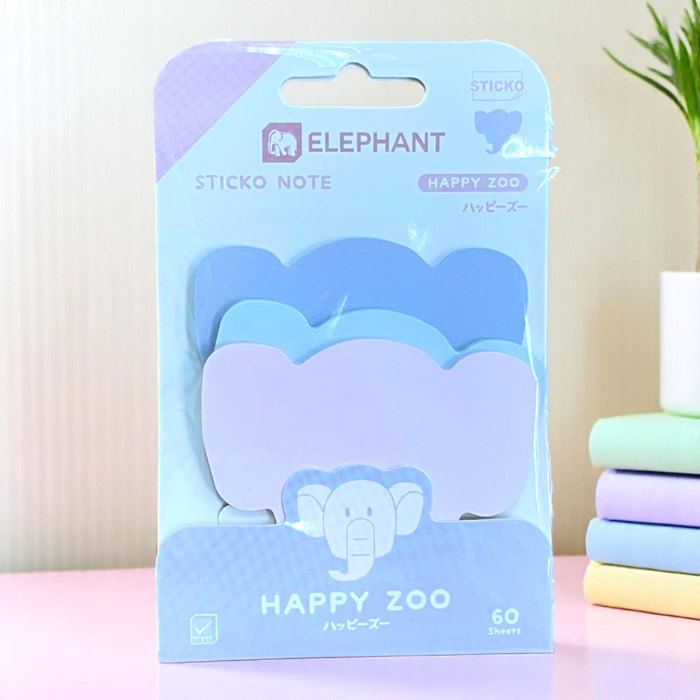 Set 60 Giấy Note Hình Thú Dễ Thương Elephant