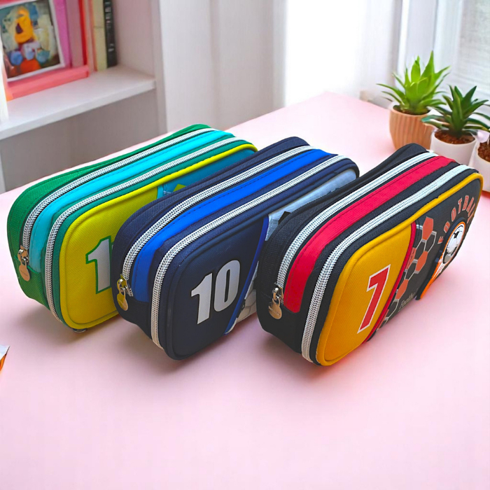 Hộp Bút Học Sinh Vải Canvas Cho Nam Sức Chứa Lớn Chống Nước Thiết Kế Basic