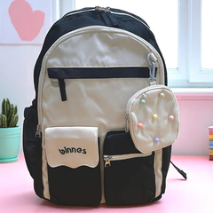 Balo Đi Học Nữ Binbes Phong Cách Nhật Nhẹ, Chống Gù, Màu Pastel, Đựng Laptop, Đi Làm Và Du Lịch