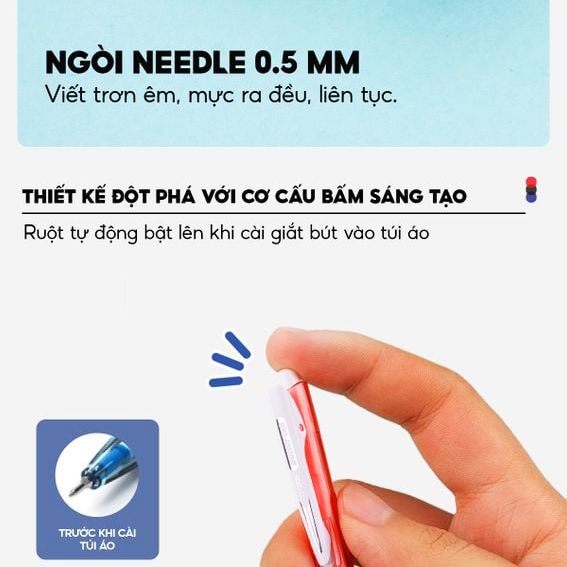 Bút Bi 0.5 mm Laris - Thiên Long TL-095 - Mực Xanh