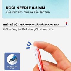 Bút Bi 0.5 mm Laris - Thiên Long TL-095 - Mực Xanh