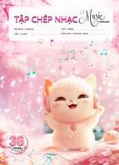 Tập Chép Nhạc 4 - Mèo Hồng Nghe Nhạc