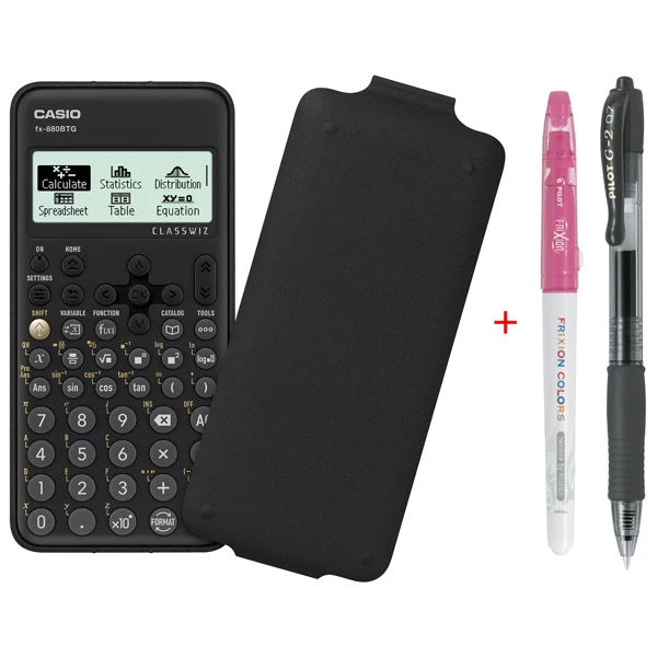 Máy Tính Casio FX-880BTG - Màu Đen + Bút Frixion Colors và G2 (Bút Giao Ngẫu Nhiên)