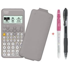 Máy Tính Casio FX-880BTG - Màu Xám + Bút Frixion Colors và G2 (Bút Giao Ngẫu Nhiên)