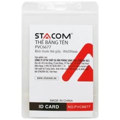 Bảng Tên Nhựa  Đứng - 93 x 133 mm - Stacom PVC6677