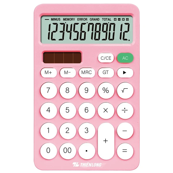 Máy Tính Văn Phòng Flexio - Thiên Long CAL-008 - Màu Hồng