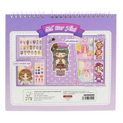 Đồ Chơi Bóc Dán Sticker Thời Trang Kèm Tô Màu Nước Dạng Nén - Ngôi sao Nini - Kabaxiong KBX-2204B