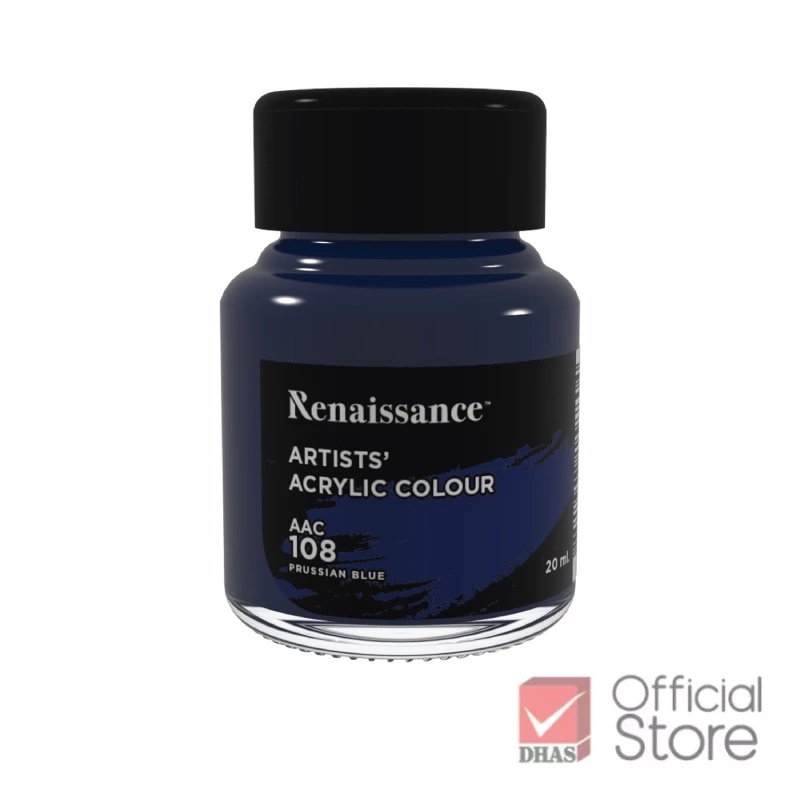 Lọ màu nước Acrylic, sơn acrylic 20ml Renaissance không trôi vẽ vải/đá/tường/ly sứ/tranh