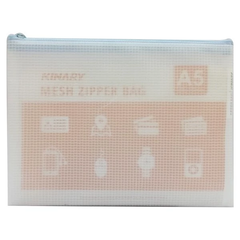 Bìa khóa zip dạng lưới A4 A5 A6 đựng tài liệu vật dụng nhỏ Kinary