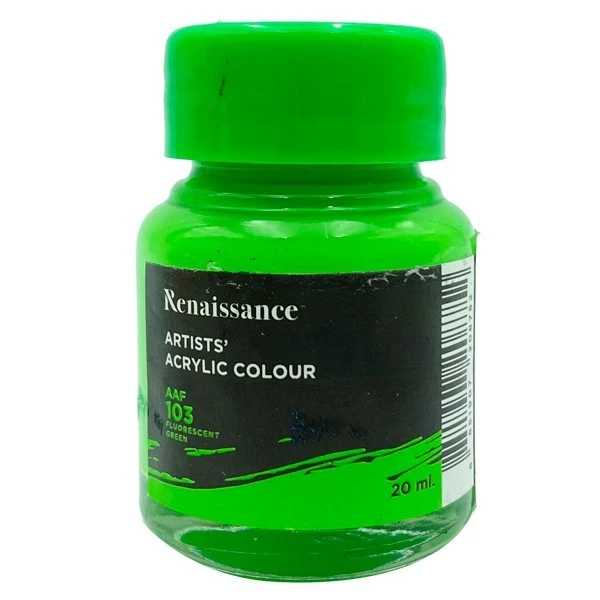 Màu vẽ nước acrylic Neon Fluo 20ml (nhiều màu) - hiệu Renaissance Thái Lan