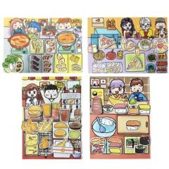 Combo 4 Bộ Tranh Tương Tác Cô Tiên Xanh: Ẩm Thực Bốn Phương