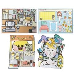 Combo 4 Bộ Tranh Tương Tác Cô Tiên Xanh: Dành Cho Bé Gái