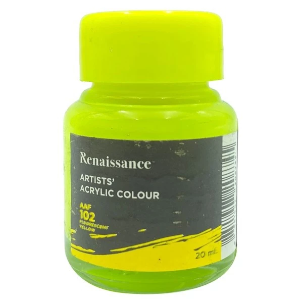 Màu vẽ nước acrylic Neon Fluo 20ml (nhiều màu) - hiệu Renaissance Thái Lan