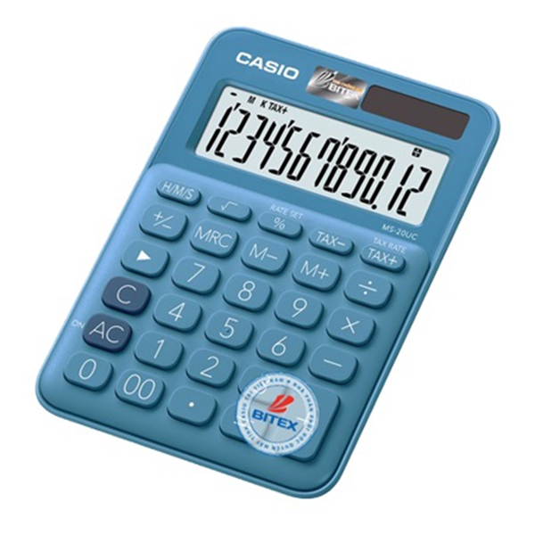 Máy Tính Văn Phòng Casio MS 20UC - BU + Bút Ngẫu Nhiên