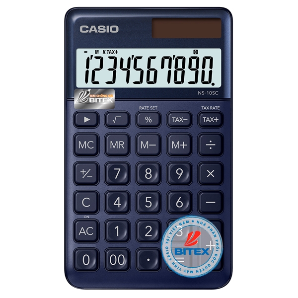 Máy Tính Văn Phòng Casio NS 10SC - NY + Bút Ngẫu Nhiên