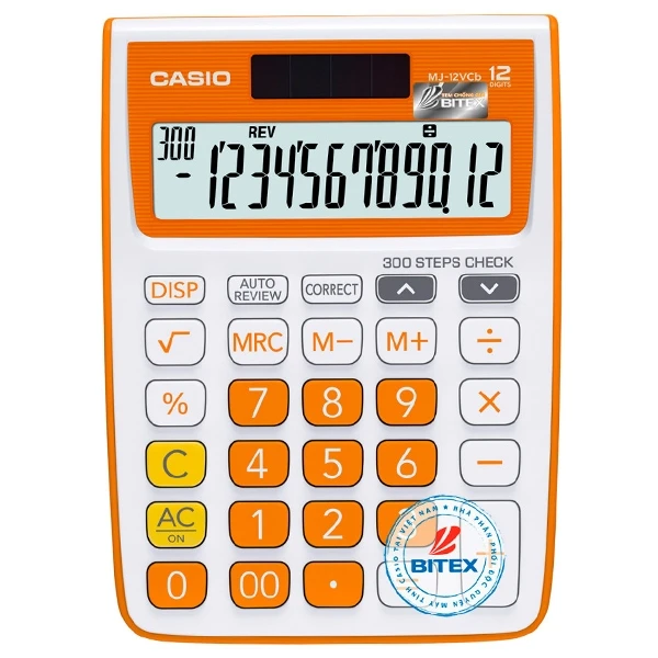 Máy Tính Văn Phòng Casio MJ 12VCB-RG + Bút Ngẫu Nhiên