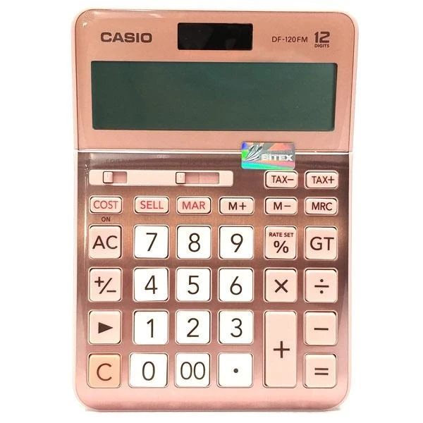 Máy Tính Văn Phòng Casio DF-120FM-PK + Bút Ngẫu Nhiên