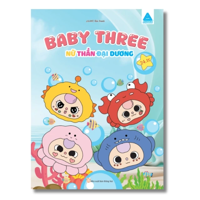 Sách Tô Màu Baby Three - Màu Nữ Thần Đại Dương