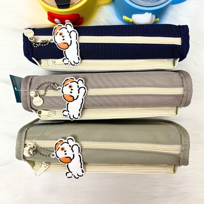 Bóp Viết Vải Good Girl 2 Ngăn Hộp Bút Canvas Cho Nữ
