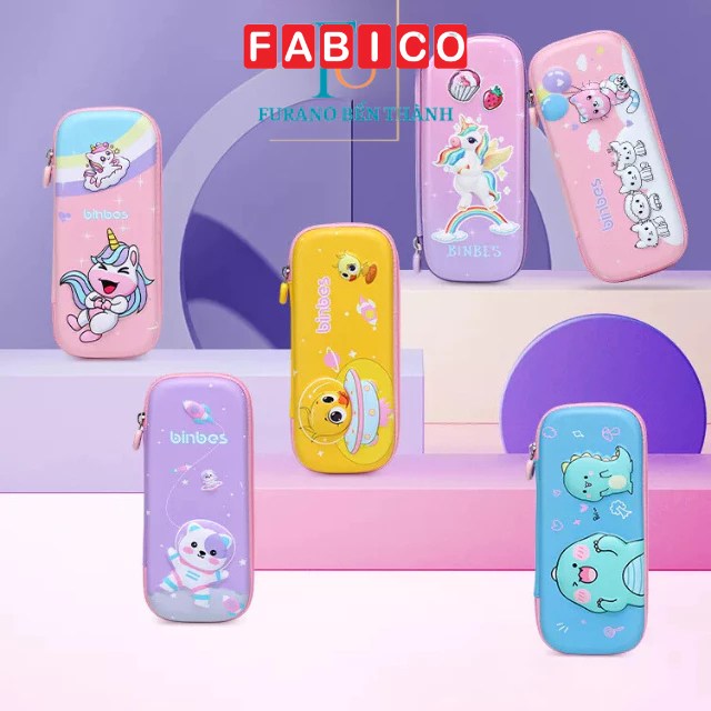Hộp Đựng Bút Binbes Cho Bé Gái 3D In Nỗi, Hộp Đựng Bút Búp Bê, Hình Unicorn Nhiều Mẫu Dễ Thương