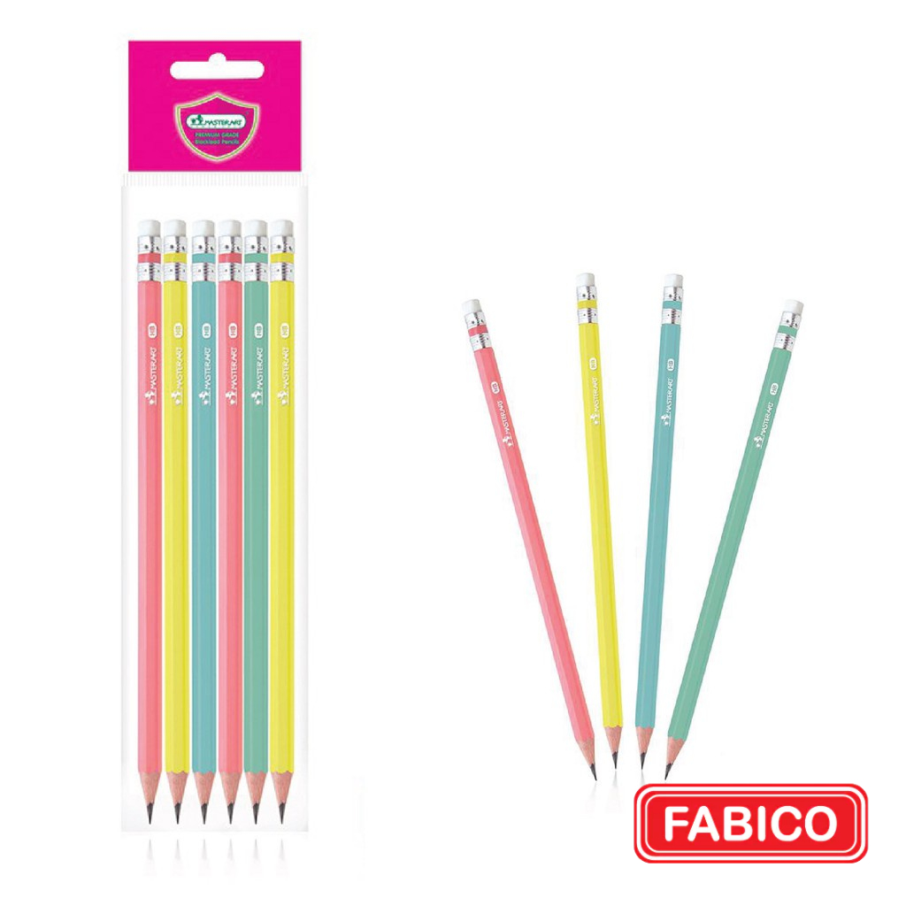 Bộ 6 Cây Bút Chì HB Master Art Màu Pastel