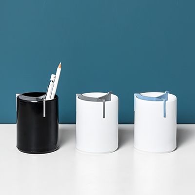Cốc nhựa ABS Litem cao cấp, Đồ Cắm Bút Có Ngăn Hiệu Sysmax