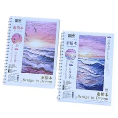 Sổ vẽ phác thảo Depai 100gsm 45 Tờ - Gáy lò xo A4 - Sổ vẽ không kị tẩy 100gsm