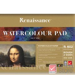 Tập 10 Giấy Vẽ Renaissance, Vẽ Phác Thảo, Vẽ Màu Chì, Màu Nước R602 300gr Khổ 27.5x37.5cm