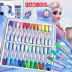 Bút Sáp Dầu 24 Màu Cao Cấp Phiên Bản Disney Siêu Mịn Màu Tươi An Toàn Màu Đậm Đều Cho Học Sinh