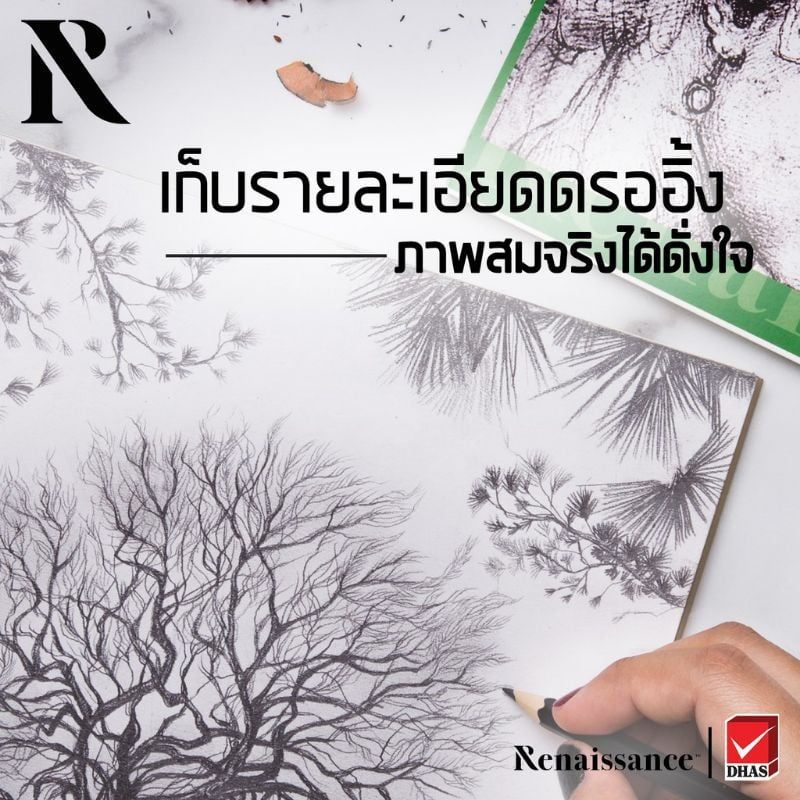 Tập 15 tờ giấy vẽ chì, giấy vẽ màu nước smooth surface 200gsm A3/A4/A6 Renaissance