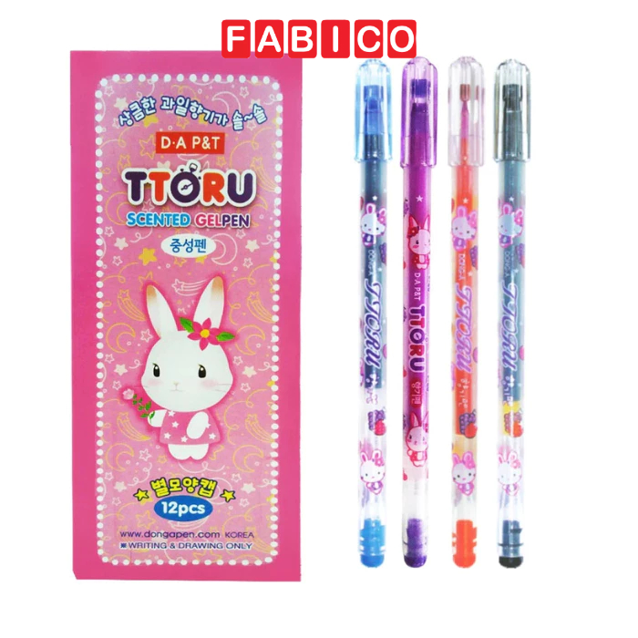 Bút Viết Mực Gel DA P&T Ttoru 0.4mm Mực Tím/Xanh/Đỏ/Đen