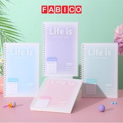 Sổ Lò Xo Ghi Chép Teen Bìa Chống Nước A5 Depai 140 Trang 80g Kẻ Ngang - Sổ Ghi Chép giấy Mềm Chống Lóa