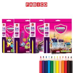 Bộ bút chì màu gỗ vẽ siêu sáng 12/18/24/48 màu Master Art super bright
