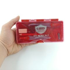 Bộ 7 Món Compa Học Sinh, Thước Đo Làm Toán Geo Metrix NO.2 Master Art