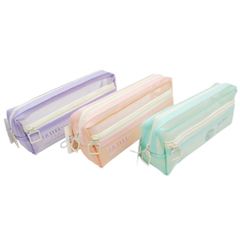 Bóp Viết Lưới A6 Kinhshion KT62049 Túi Đựng Trong Suốt 2 Ngăn Khóa Kéo