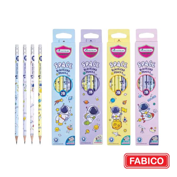 Hộp 12 Bút Chì 2B MasterArt, Bút Chì Gỗ Fancy No.3 Space