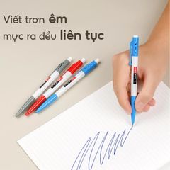 Combo 5 Cây Bút Bi Thiên Long TL-08, Ngòi 0.8mm Mực Xanh/Đỏ/Đen