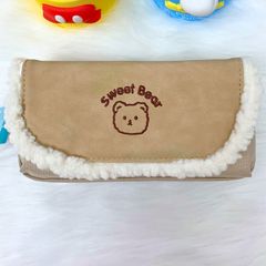 Bóp viết vải 7623 Sweet Bear Dễ Thương Cho Nữ Phong Cách Hàn Quốc