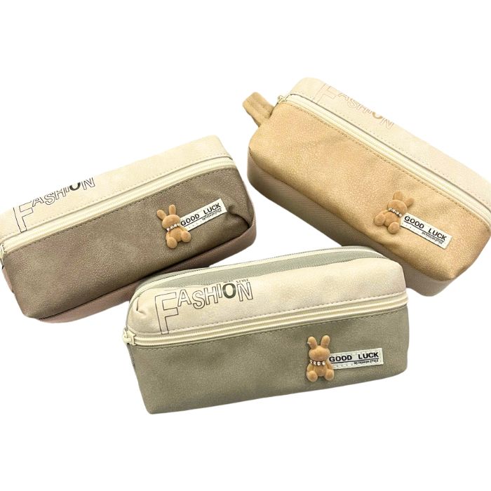 Bóp Viết Vải SHU 7867 Fashion Good Luck Hộp Bút 2 Ngăn Khóa Kéo Chống Nước