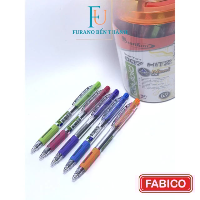 Bút Viết Bi Quantum 0.5/0.7mm Hitz Mực Xanh/Đỏ/Đen